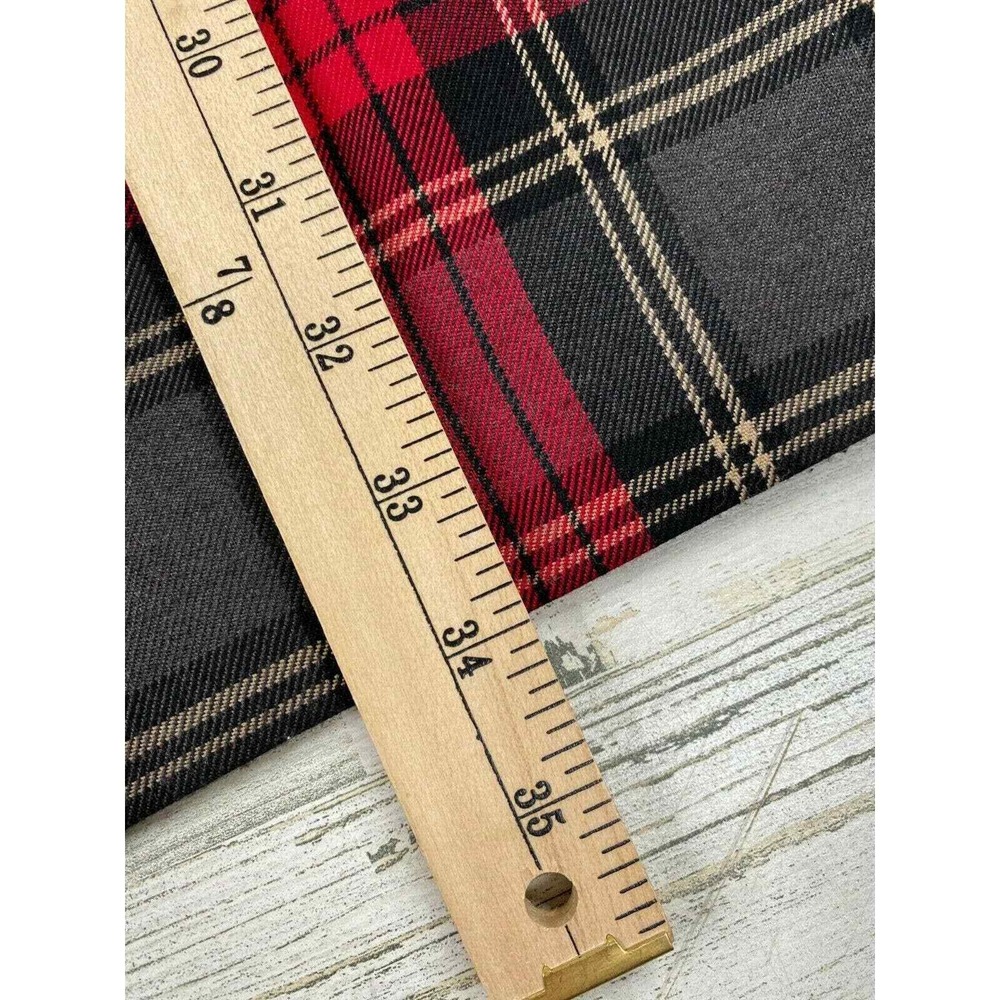 Casual Corner Annex Maxi Wrap Skirt Womens 6 Petite Red Plaid Vintage Holiday - Picture 11 of 12